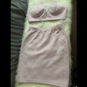 super cute lilac two piece shirt / skirt set